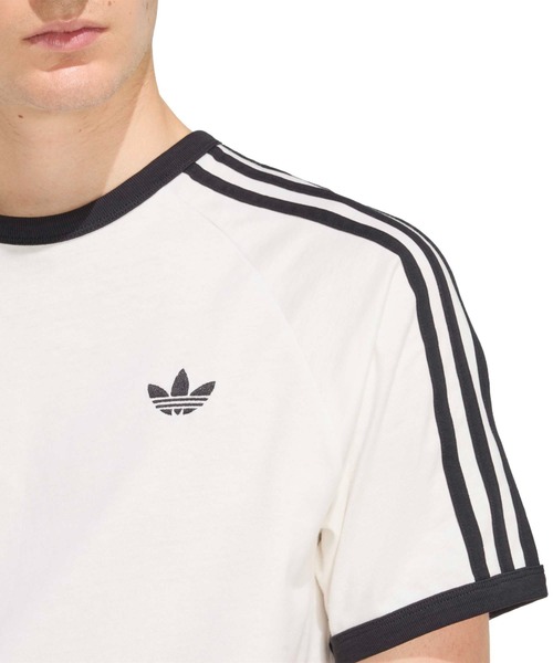 adidas(アディダス)の「adidas 3-STRIPES TEE / アディダス 3ストライプス Tシャツ(Tシャツ/カットソー・メンズ・ホワイト・M/S/XL/L/XXL)」の2枚目の写真