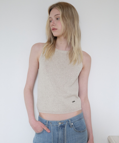 FRIVER07（フリバー07）の「Linen knit sleeveless [FRSP08SL02]_Beige（Tシャツ/カットソー・レディース・Beige・FREE）」の2枚目の写真