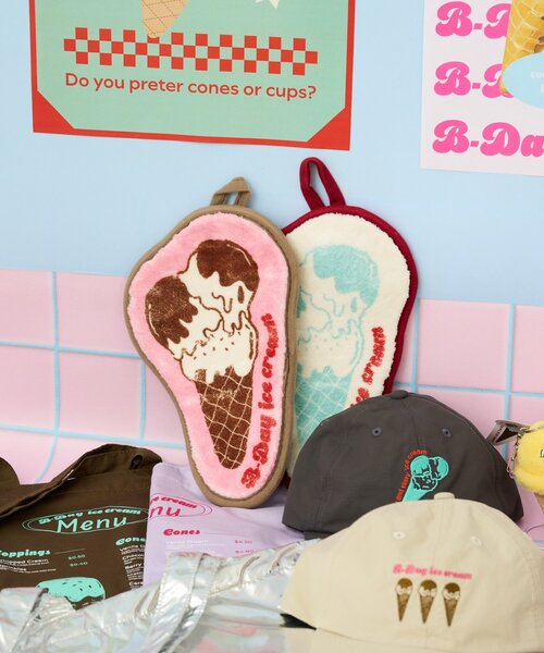 BIRTHDAY BAR（バースデイバー）の「B-DAYアイスクリーム　アクセントマット（ラグ/マット・レディース・ホワイト/ピンク・0）」の14枚目の写真