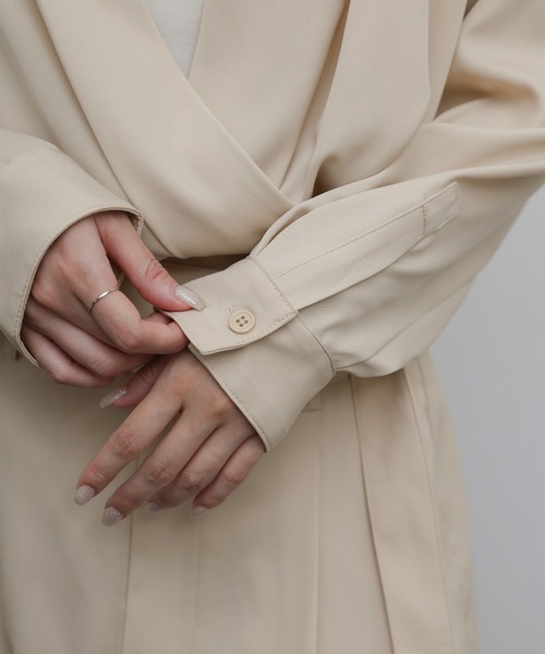 select MOCA Et(セレクトモカエト)の「【Et】Belted Wrap Blouse(シャツ/ブラウス・レディース・ブラック/ベージュ・FREE)」の19枚目の写真