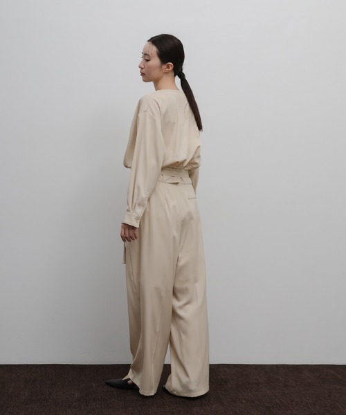 select MOCA Et(セレクトモカエト)の「【Et】Belted Wrap Blouse(シャツ/ブラウス・レディース・ブラック/ベージュ・FREE)」の20枚目の写真