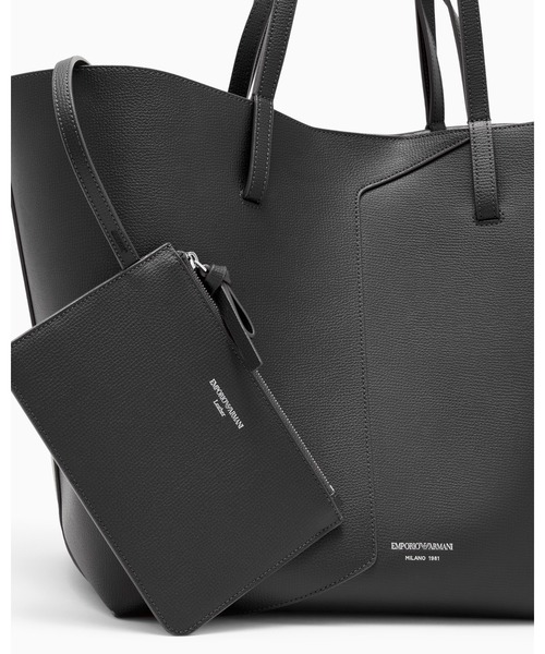 EMPORIO ARMANI(エンポリオアルマーニ)の「【エンポリオ アルマーニ】Emporio Armani 1981 レザートートバック(トートバッグ・レディース・オートミール/ブラック・FREE)」の8枚目の写真