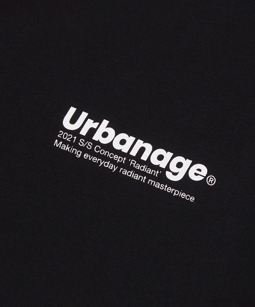 URBANAGE(アーバンエイジ)の「フロントロゴオーバー半袖Tシャツ_ブラック(Tシャツ/カットソー・レディース・その他・MEDIUM/LARGE)」の4枚目の写真