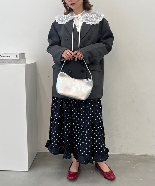 merrylatte（メリーラテ）の「ドッキングドットロングスカート【TUNE】（スカート・レディース・ブラック/ホワイト・FREE）」の17枚目の写真