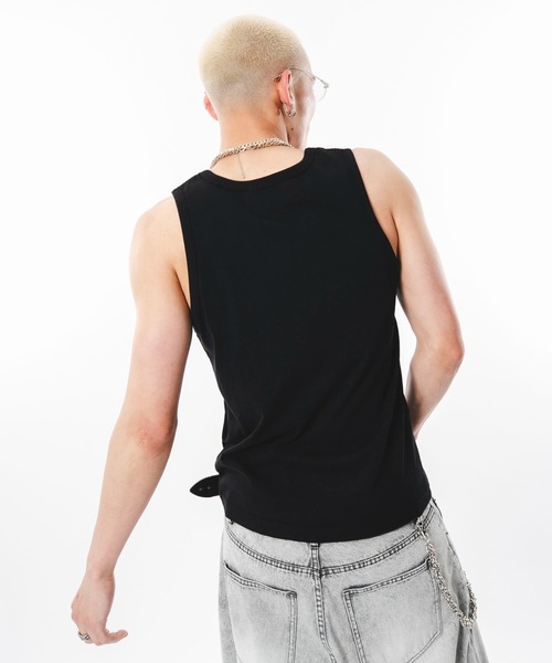 SHORT ROUND(ショートラウンド)の「SHORT ROUND/ヘンリーネックタンクトップ(タンクトップ・メンズ・ホワイト/ブラック・MEDIUM/LARGE)」の11枚目の写真