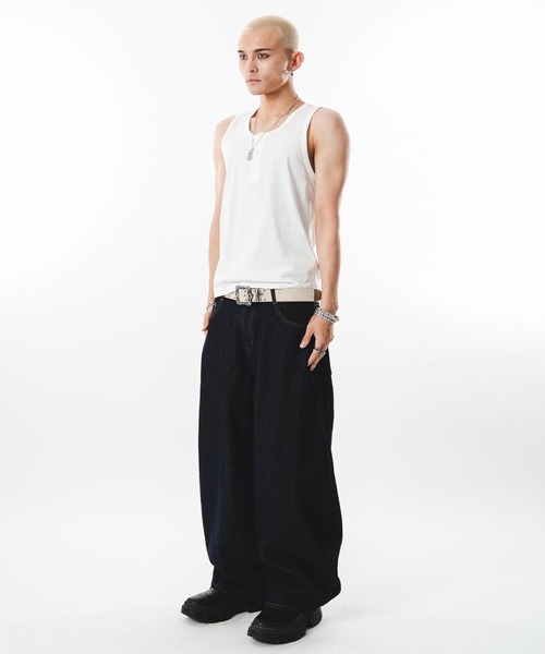 SHORT ROUND(ショートラウンド)の「SHORT ROUND/ヘンリーネックタンクトップ(タンクトップ・メンズ・ホワイト/ブラック・MEDIUM/LARGE)」の19枚目の写真