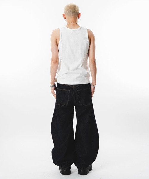 SHORT ROUND(ショートラウンド)の「SHORT ROUND/ヘンリーネックタンクトップ(タンクトップ・メンズ・ホワイト/ブラック・MEDIUM/LARGE)」の20枚目の写真