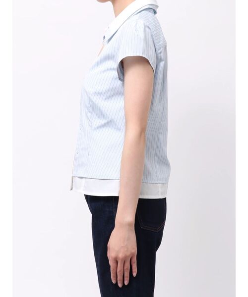 MURUA(ムルーア)の「レイヤードキャップスリーブシャツ 夏服(シャツ/ブラウス・レディース・ブルー/イエロー・FREE)」の10枚目の写真
