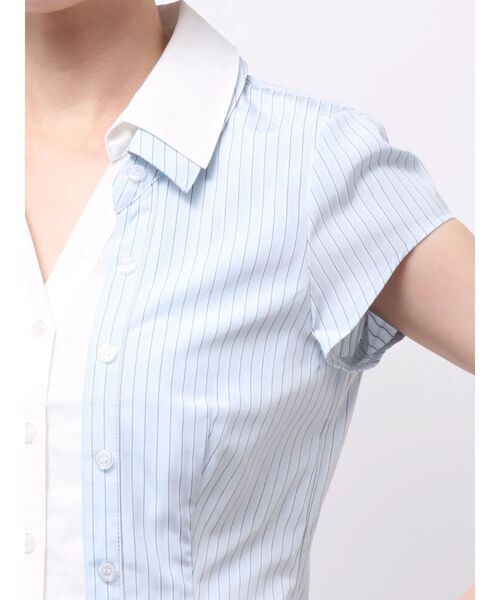 MURUA(ムルーア)の「レイヤードキャップスリーブシャツ 夏服(シャツ/ブラウス・レディース・ブルー/イエロー・FREE)」の13枚目の写真