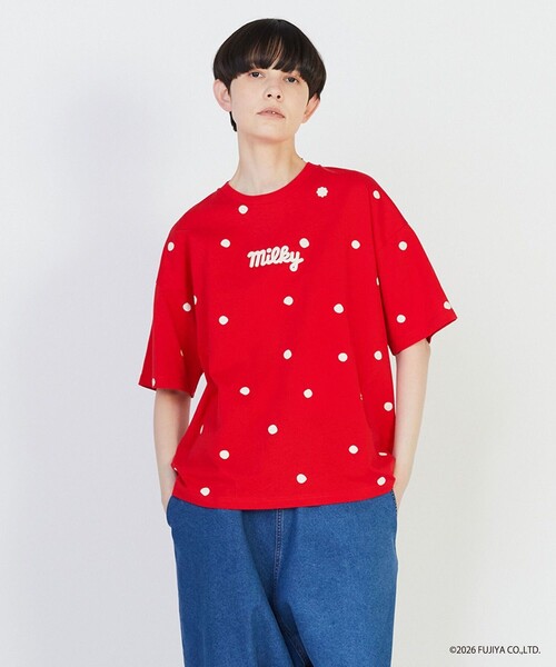FRAPBOIS(フラボア)の「ミルキードットTシャツ(Tシャツ/カットソー・レディース・ホワイト/レッド/ブラック・2/1)」の16枚目の写真