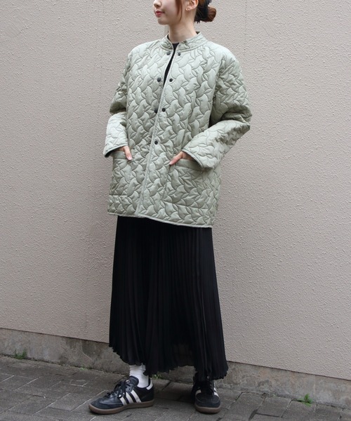 MEYAME(メヤメ)の「MEYAME/メヤメ リバーシブルキルトジャケット REVERSIBLE QUILTED JACKET MEY-2509(その他アウター・レディース・パープル/オリーブ・FREE)」の8枚目の写真