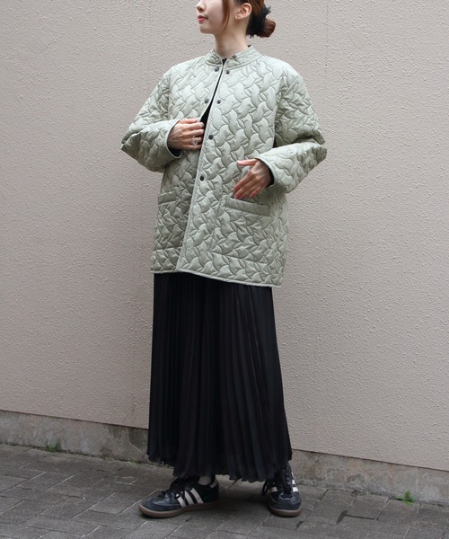 MEYAME(メヤメ)の「MEYAME/メヤメ リバーシブルキルトジャケット REVERSIBLE QUILTED JACKET MEY-2509(その他アウター・レディース・パープル/オリーブ・FREE)」の9枚目の写真