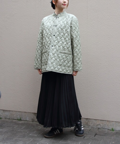 MEYAME(メヤメ)の「MEYAME/メヤメ リバーシブルキルトジャケット REVERSIBLE QUILTED JACKET MEY-2509(その他アウター・レディース・パープル/オリーブ・FREE)」の10枚目の写真