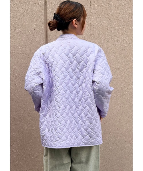 MEYAME(メヤメ)の「MEYAME/メヤメ リバーシブルキルトジャケット REVERSIBLE QUILTED JACKET MEY-2509(その他アウター・レディース・パープル/オリーブ・FREE)」の21枚目の写真