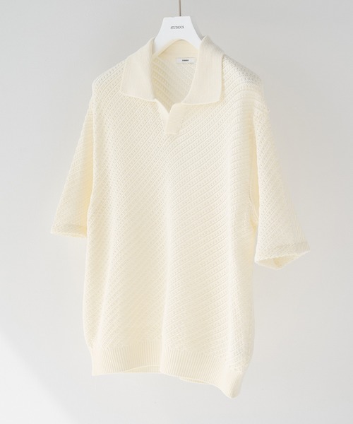 STUDIOUS(ステュディオス)の「【STUDIOUS】SKIPPER KNIT(ニット/セーター・メンズ・ブラック/アイボリー・1/2)」の2枚目の写真