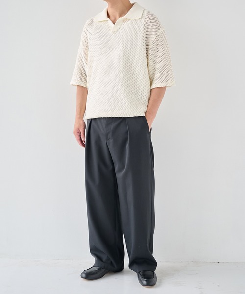 STUDIOUS(ステュディオス)の「【STUDIOUS】SKIPPER KNIT(ニット/セーター・メンズ・ブラック/アイボリー・1/2)」の3枚目の写真
