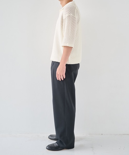 STUDIOUS(ステュディオス)の「【STUDIOUS】SKIPPER KNIT(ニット/セーター・メンズ・ブラック/アイボリー・1/2)」の4枚目の写真