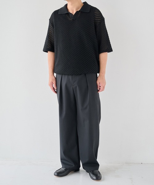STUDIOUS(ステュディオス)の「【STUDIOUS】SKIPPER KNIT(ニット/セーター・メンズ・ブラック/アイボリー・1/2)」の8枚目の写真