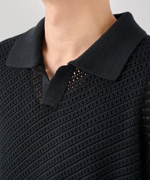 STUDIOUS(ステュディオス)の「【STUDIOUS】SKIPPER KNIT(ニット/セーター・メンズ・ブラック/アイボリー・1/2)」の11枚目の写真