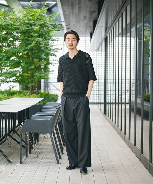 STUDIOUS(ステュディオス)の「【STUDIOUS】SKIPPER KNIT(ポロシャツ・メンズ・ブラック/アイボリー・1/2)」の17枚目の写真