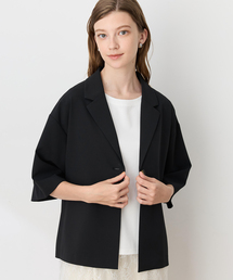LE SOUK HOLIDAY（ルスークホリデー）の「ハーフスリーブストレッチシャツジャケット【接触冷感・UVカット・シワになりくい】（テーラードジャケット）」