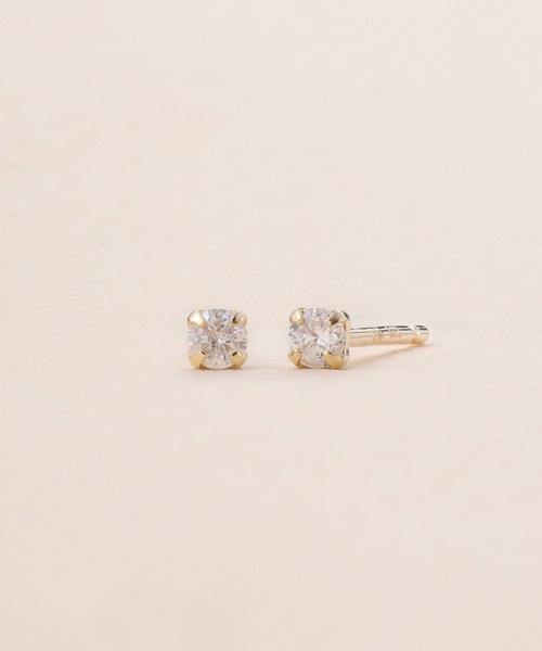 K10YG ダイヤモンドピアス（ピアス（両耳用））｜EMUNE（エミュネ）の