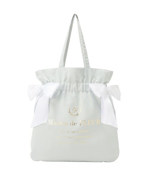 Maison de FLEUR(メゾンドフルール)の「ダブルリボンギャザートート・ポーチ(トートバッグ・レディース・ブラック/ラベンダー/ライトピンク/ミント・FREE)」の17枚目の写真