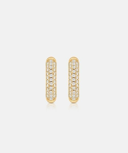 METROCITY（メトロシティ）の「モアナサイト ミニフープピアス - ゴールド（ピアス（両耳用）・レディース・ゴールド・FREE）」の2枚目の写真
