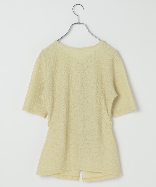 LEPSIM(レプシィム)の「タックフリルカーデプルオーバー 898357(Tシャツ/カットソー・レディース・オフホワイト/イエロー系その他/ブラック・FREE)」の13枚目の写真