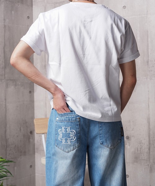 N.W.T(エヌダブルティー)の「【N.W.T】8.5oz クロップド ヘンリーネックTシャツ / ヘビーウェイト 綿100% ユニセックス(Tシャツ/カットソー・メンズ・ホワイト/ブラック・M/S/XL/L)」の12枚目の写真