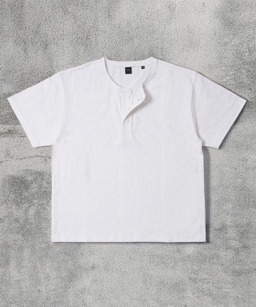 N.W.T(エヌダブルティー)の「【N.W.T】8.5oz クロップド ヘンリーネックTシャツ / ヘビーウェイト 綿100% ユニセックス(Tシャツ/カットソー・メンズ・ホワイト/ブラック・M/S/XL/L)」の5枚目の写真