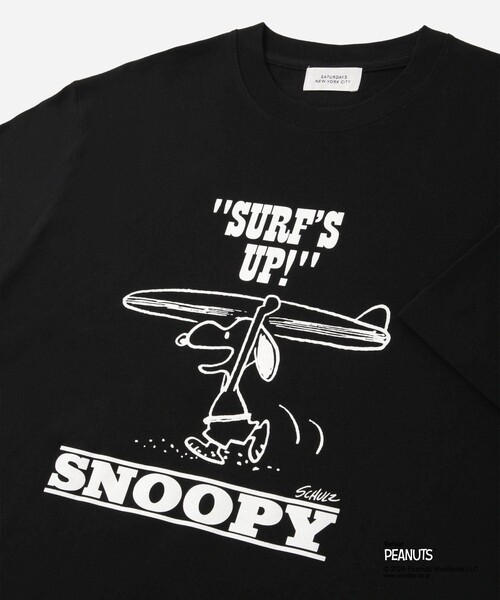 Saturdays NYC(サタデーズ ニューヨークシティ )の「SNYC x SNOOPY SURF T(Tシャツ/カットソー・メンズ・ブラック/ホワイト・M/L/XL/S)」の5枚目の写真