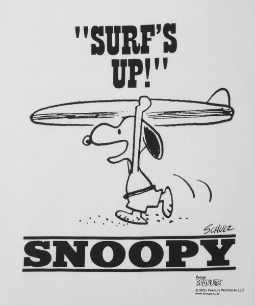 Saturdays NYC(サタデーズ ニューヨークシティ )の「SNYC x SNOOPY SURF T(Tシャツ/カットソー・メンズ・ブラック/ホワイト・M/L/XL/S)」の8枚目の写真
