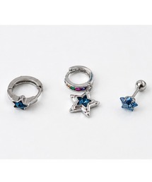 CHUN CHUN NOTES（チュンチュンノーツ）の「スターラインストーンピアス3点セット（ピアス（両耳用））」