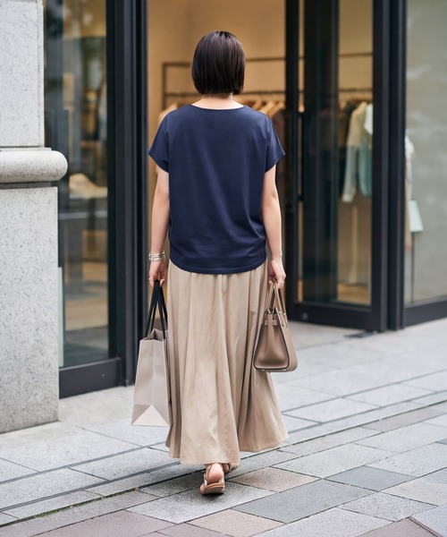 STYLE DELI(スタイルデリ)の「【DELI by】ゆる美シルエットドルマントップス(Tシャツ/カットソー・レディース・ブラック/ホワイト/ネイビー/ブラウン・M)」の8枚目の写真