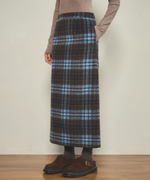 OURNOSTALGIA（アワー ノスタルジア）の「vintage check skirt_Blue Brown（スカート）」