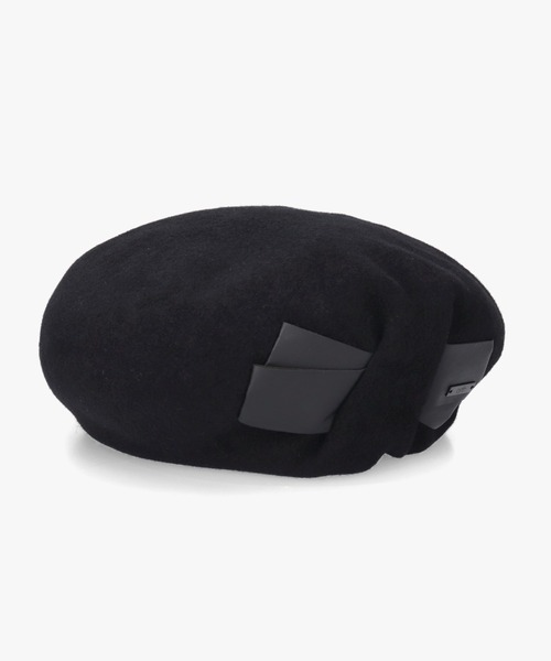 arth(アース)の「arth Put in Ribbon Beret / アース(ハンチング/ベレー帽・レディース・ブラウン/ライトグレー/ブラック・M/57.5cm)」の4枚目の写真