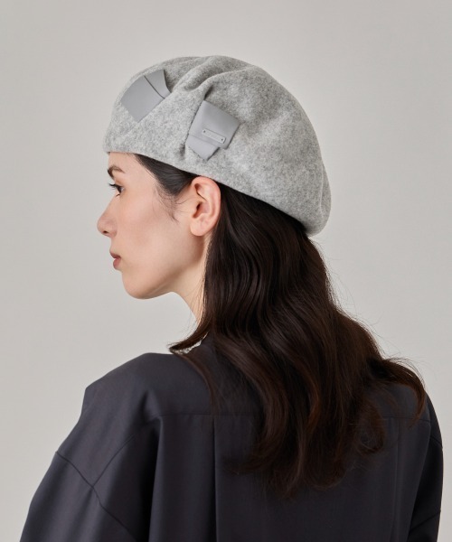 arth(アース)の「arth Put in Ribbon Beret / アース(ハンチング/ベレー帽・レディース・ブラウン/ライトグレー/ブラック・M/57.5cm)」の16枚目の写真