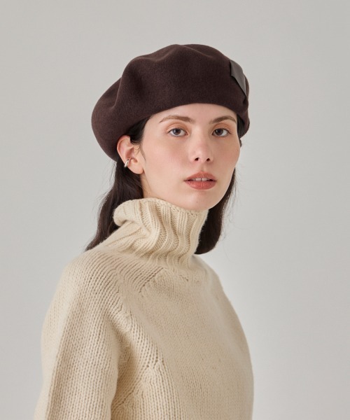 arth(アース)の「arth Put in Ribbon Beret / アース(ハンチング/ベレー帽・レディース・ブラウン/ライトグレー/ブラック・M/57.5cm)」の21枚目の写真