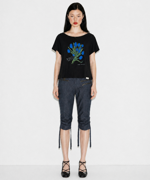 SETSETSET(セットセットセット)の「ブルーブルームフレアTシャツ(Tシャツ/カットソー・レディース・その他・ONE SIZE)」の7枚目の写真