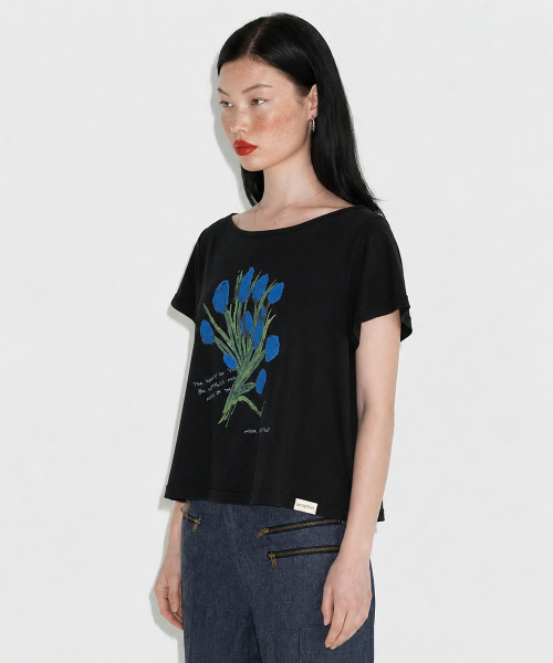SETSETSET(セットセットセット)の「ブルーブルームフレアTシャツ(Tシャツ/カットソー・レディース・その他・ONE SIZE)」の10枚目の写真