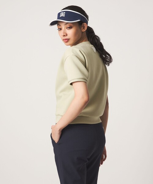 UNITED ARROWS GOLF(ユナイテッドアローズゴルフ)の「ウィメンズ ショートスリーブ モックネック スウェット(Tシャツ/カットソー・レディース・イエロー/ライム/オフホワイト・S/L/M)」の8枚目の写真