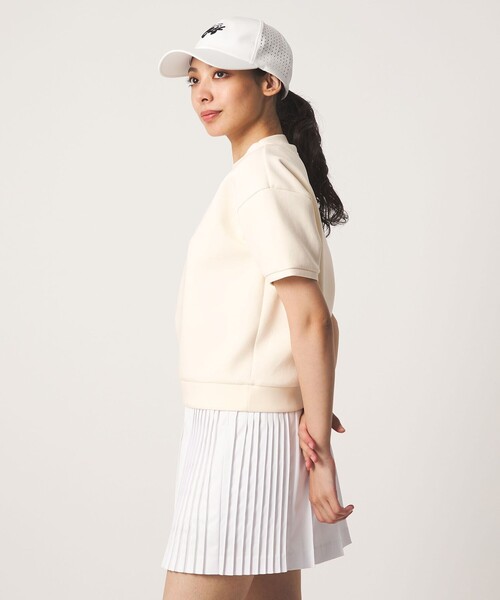UNITED ARROWS GOLF(ユナイテッドアローズゴルフ)の「ウィメンズ ショートスリーブ モックネック スウェット(Tシャツ/カットソー・レディース・イエロー/ライム/オフホワイト・S/L/M)」の19枚目の写真
