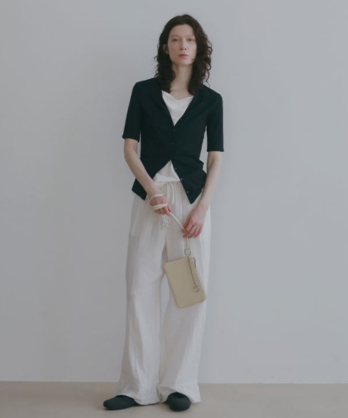ETRE TOKYO(エトレトウキョウ)の「クレープダブルガーゼリラクシーパンツ(その他パンツ・レディース・ホワイト/ブラック・S/M)」の3枚目の写真