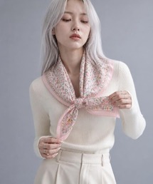 Burner（バーナー）の「【FEMLY DAILY（フェミリーデイリー）】シルクタッチ 70cm角プリントスカーフ fem-Scarf-4-4【RBTS】（バンダナ/スカーフ）」