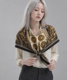 Burner（バーナー）の「【FEMLY DAILY（フェミリーデイリー）】シルクタッチ 70cm角プリントスカーフ fem-Scarf-4-4【RBTS】（バンダナ/スカーフ）」