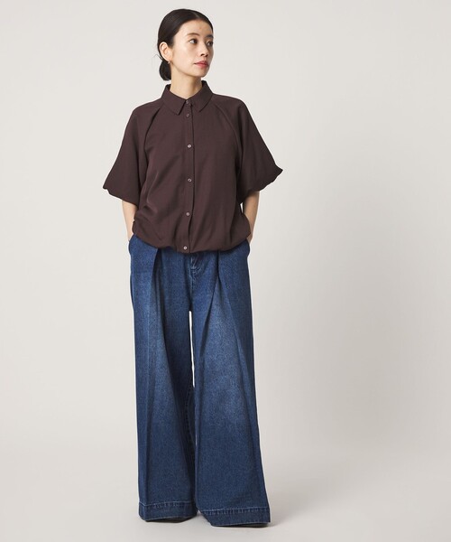 CITEN(シテン)の「<CITEN>タックワイドデニム(デニムパンツ・レディース・ライトブルー/ダークグレー/コバルトブルー・M/S)」の5枚目の写真