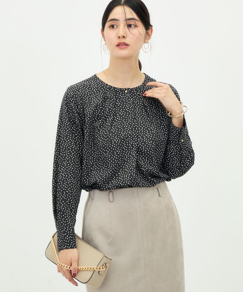 NOLLEY’S（ノーリーズ）の「ウォッシャブル3WAYボウタイ風ブラウス（シャツ/ブラウス・レディース・サックスブルー/オフホワイト/ブラック系その他・36/38）」の3枚目の写真