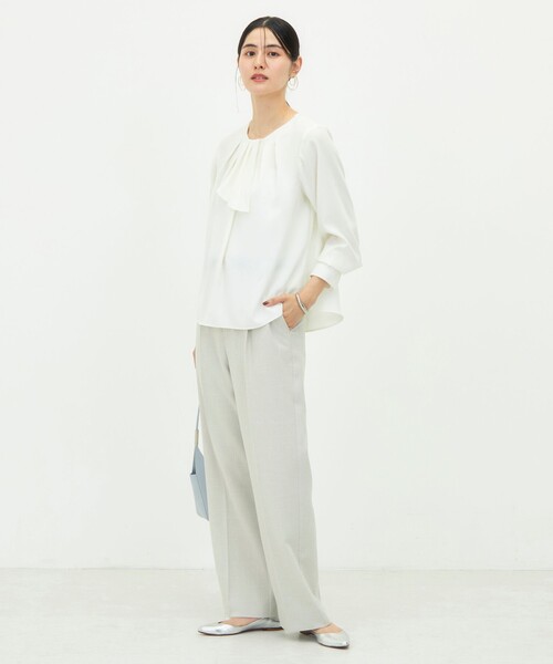 NOLLEY’S（ノーリーズ）の「ウォッシャブル3WAYボウタイ風ブラウス（シャツ/ブラウス・レディース・サックスブルー/オフホワイト/ブラック系その他・36/38）」の20枚目の写真