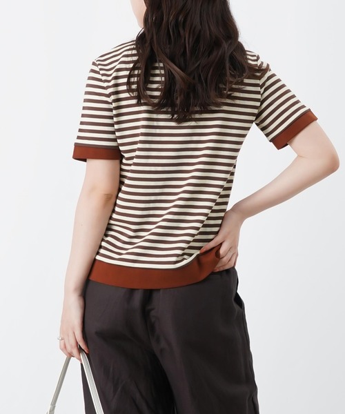 LUCA/LADY LUCK LUCA(ルカ/レディラックルカ)の「LC/LLL 配色ボーダーT(Tシャツ/カットソー・レディース・オレンジ/ブラック/ブラウン・FREE)」の11枚目の写真
